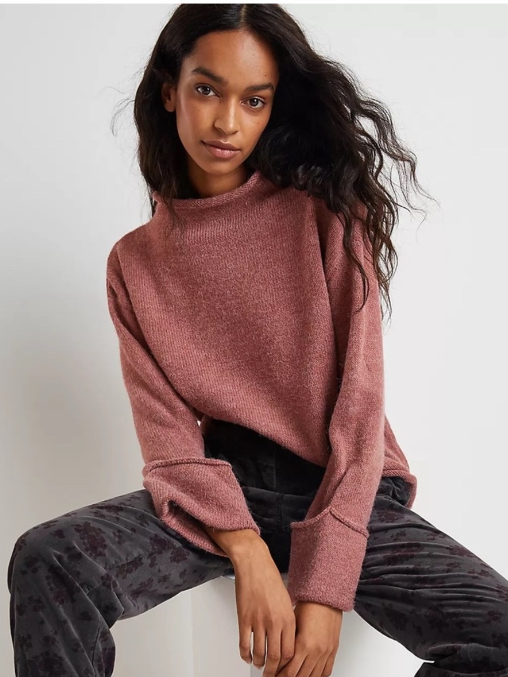 Anthropologie Basile Mock Neck Sweater